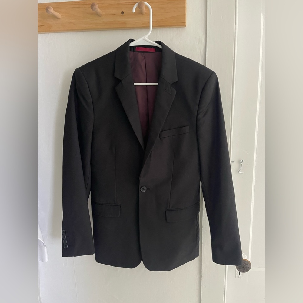 Topman Men’s Black Slim Fit Blazer – Size 34S – One Button